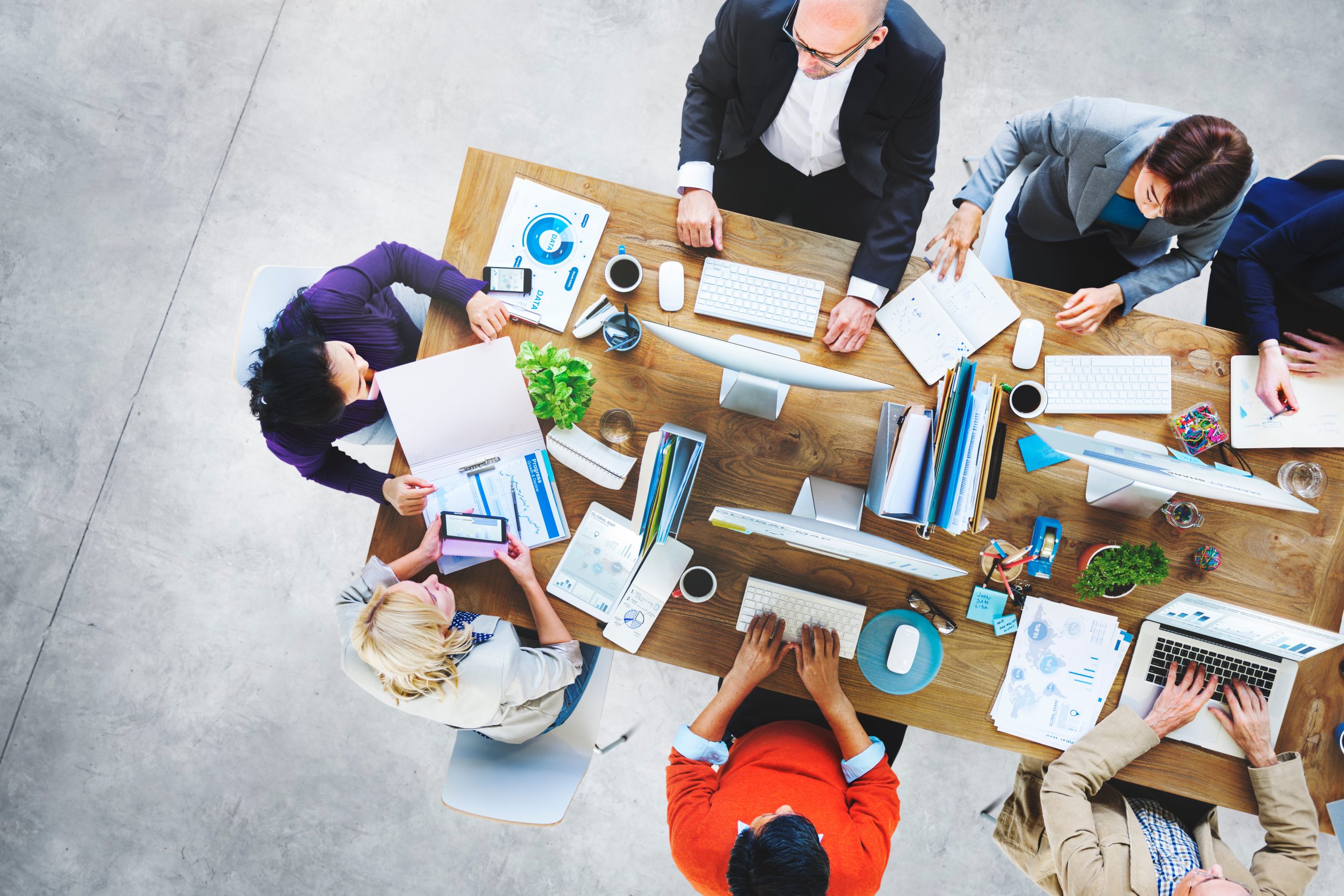 Group of Business People Working in the Office Concept